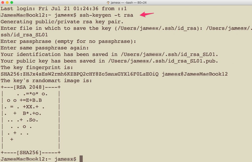 generate ssh key pair macbook
